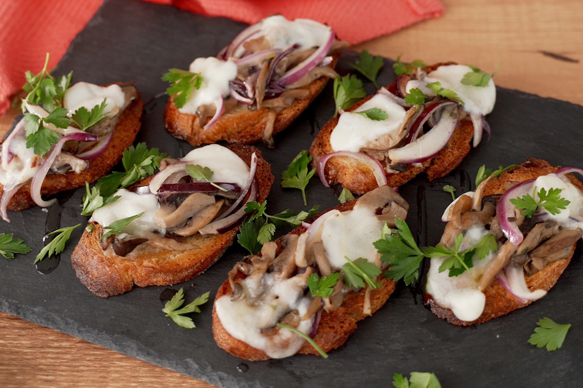 bruschetta de cogumelos
