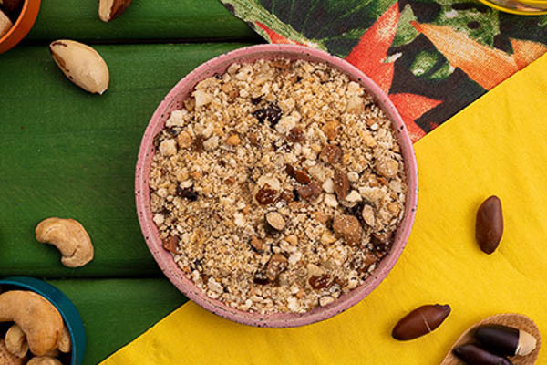 farofa de castanhas brasileiras da bela gil