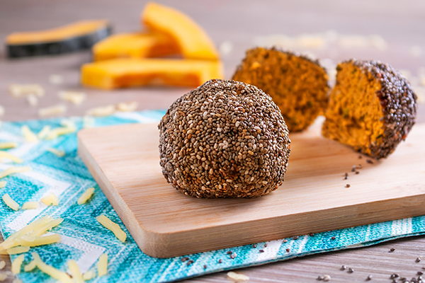 receitas com chia uma bolinha de carne e abóbora
